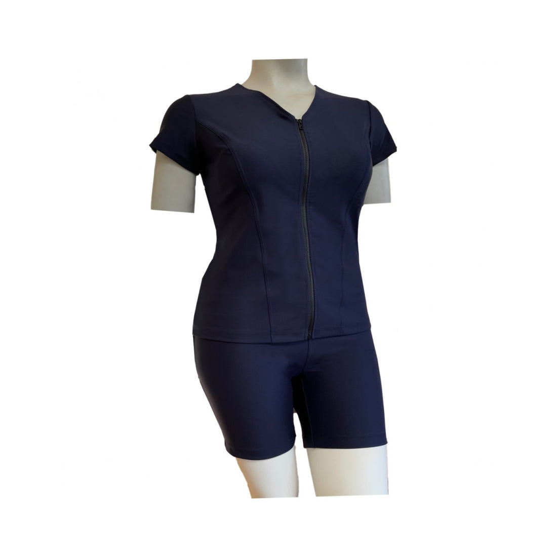 Swimwear Slimline V Neck, Cap Sleeve - Squid-Ink