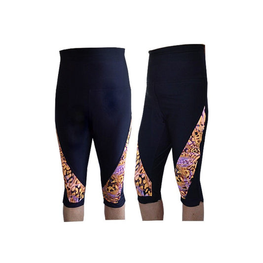 Below Knee Pant - Black with Wild Honey Trim