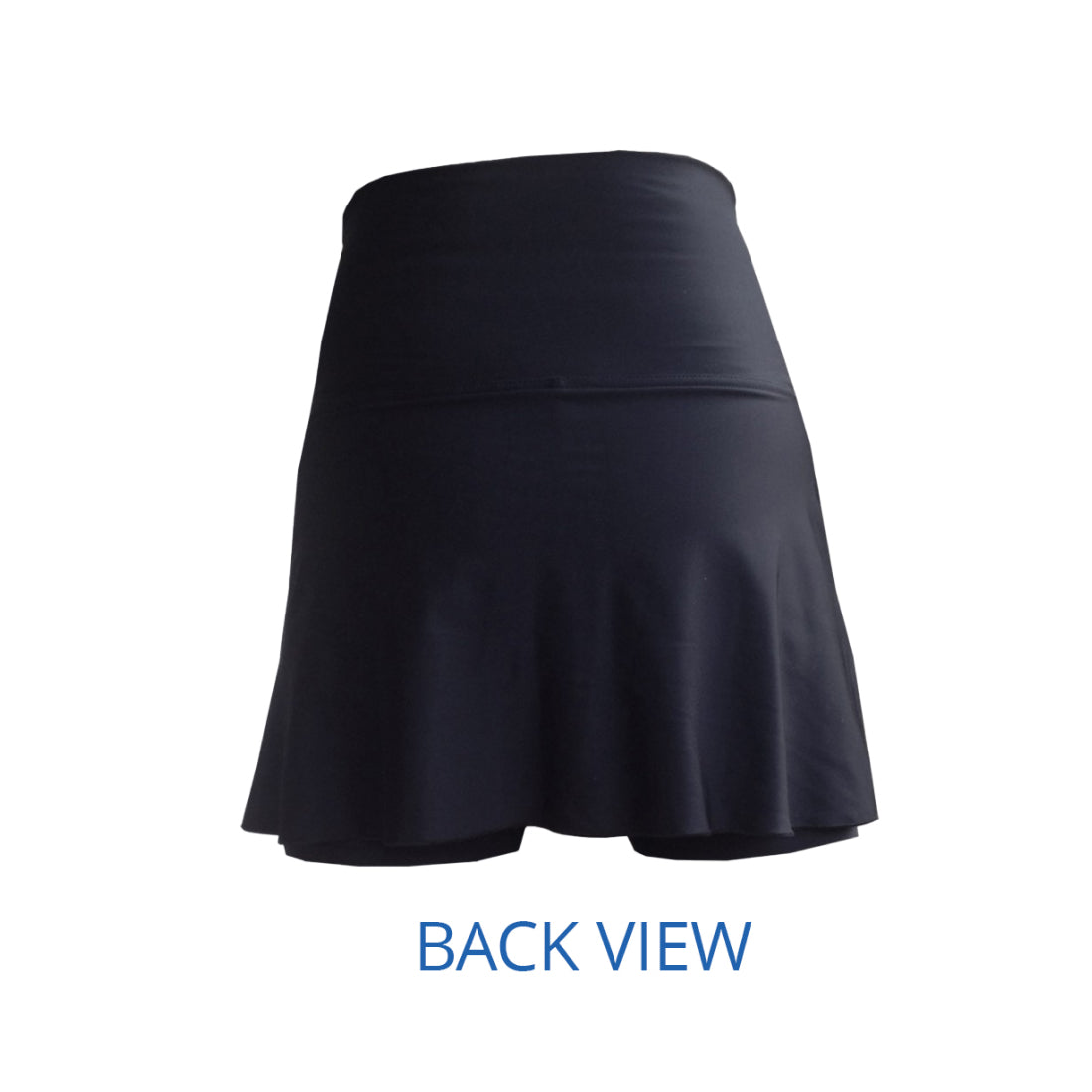Swimwear Skort. All- in- one shorts and skirt. Black