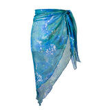 Long Silk Sarong - Angelic Blue