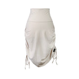 Ruched Skirts - Beige