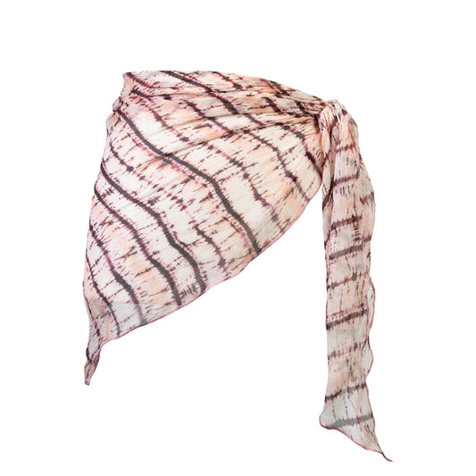 Short Silk Sarong - Blush Pink