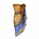 Long 100% Silk Sarong - Seashore