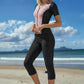 Swimwear Slimline, V Neck, Elbow Sleeve - Pink Bubbles