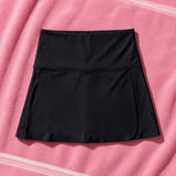 Swimwear Skort. All- in- one shorts and skirt. Black