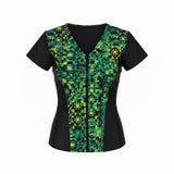 Swimwear Slimline V Neck, Cap Sleeve - Green Groove