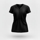 Swimwear Slimline V Neck Cap Sleeve - Black
