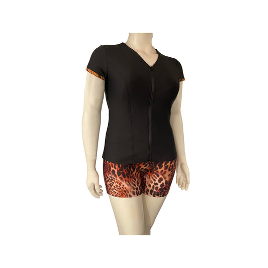 Mid-thigh Pant in Leopard Print